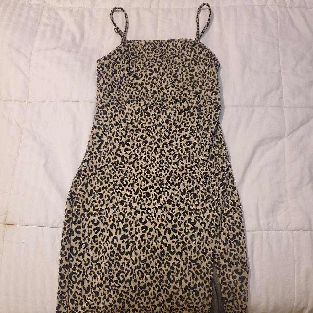 ZARA leopard slit maxi